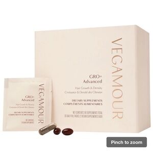 Vegamour GRO+ Advanced Growth & Density Supplements for Hair Thinning and Loss